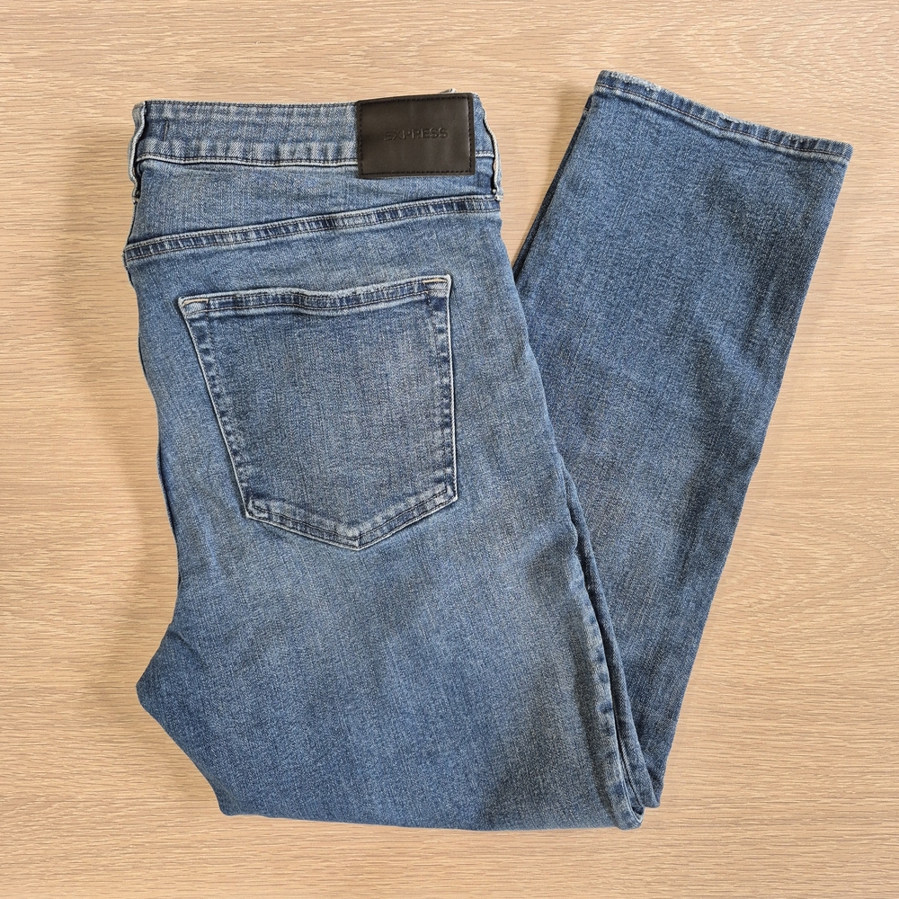 Express Men's Athletic Slim Blue Jeans